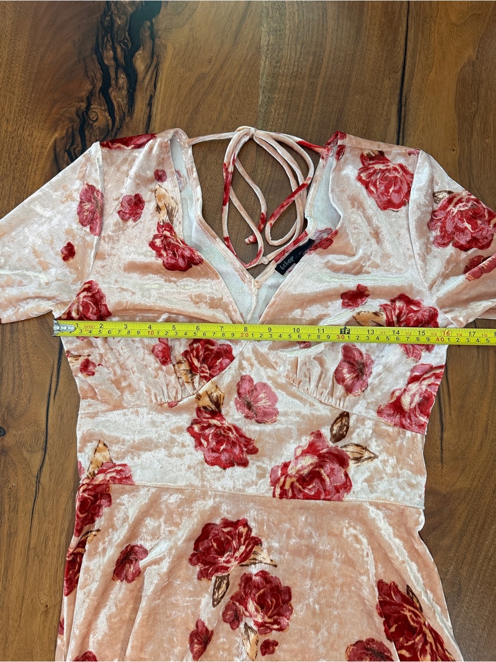 NWT BeBop Velvet Floral Mini Dress - Picture 8 of 10